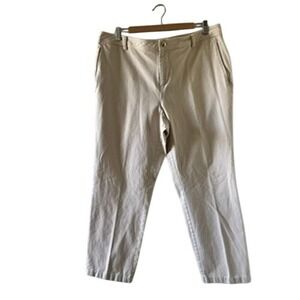 Lauren Ralph Lauren White Pants Comfort Fit Stretch Cotton Women's Size 16W Polo